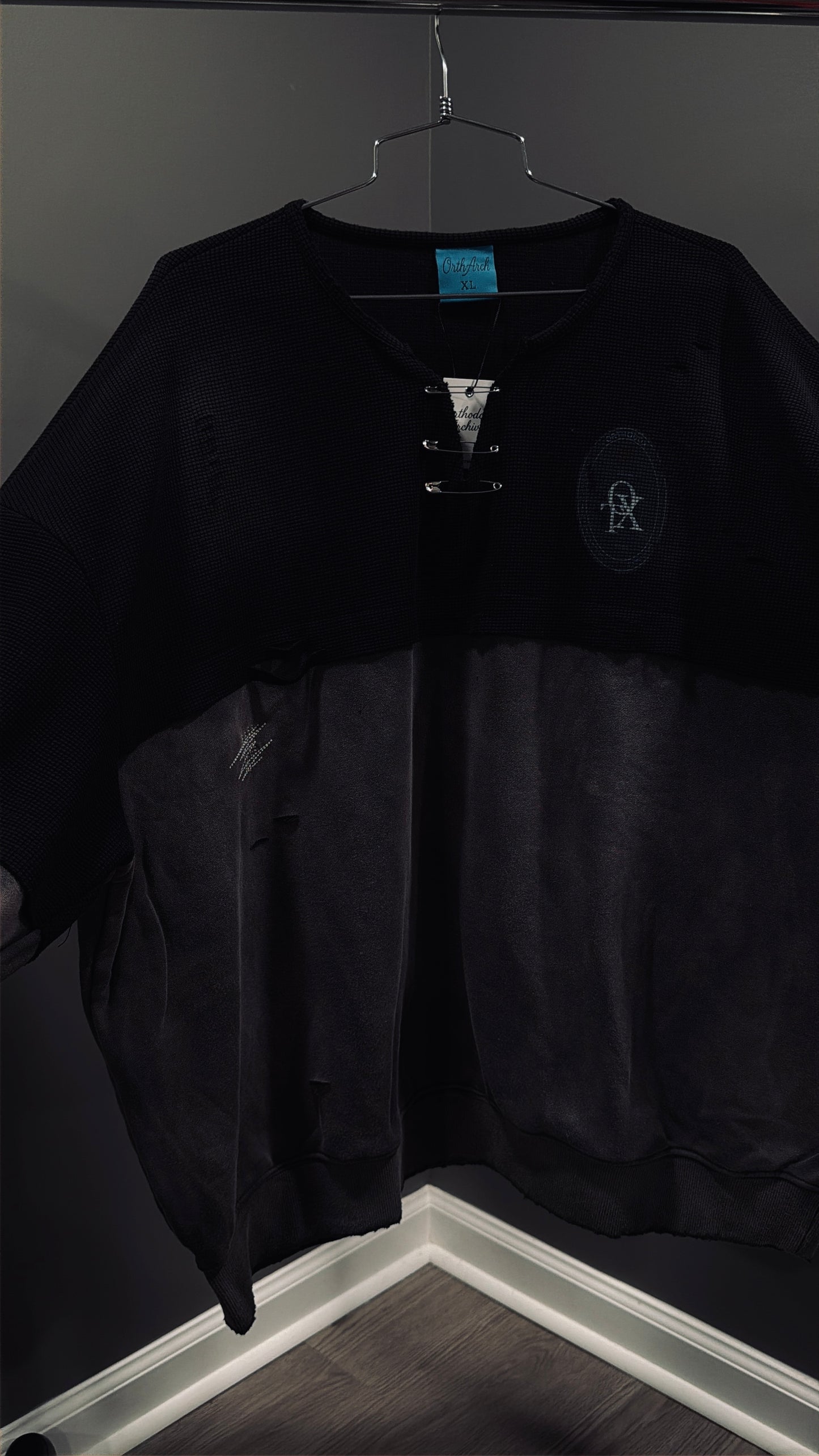 "Pin Thermal" Double Layer Crewneck