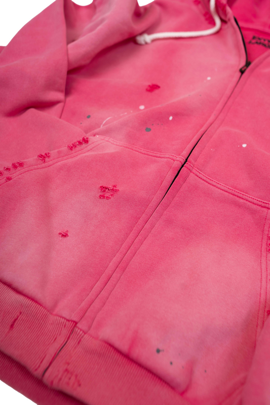 "Whats up Dox" Pink Zip Up