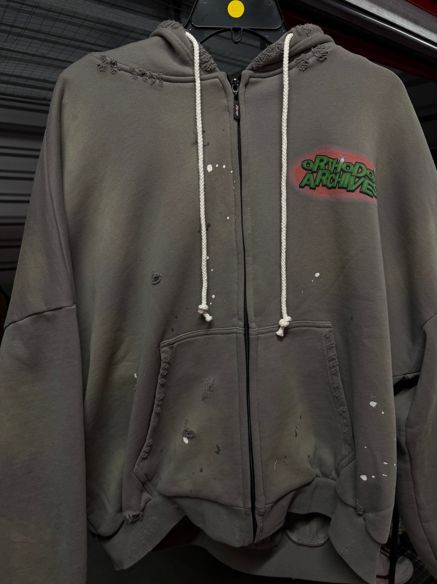 "Whats up Dox" Gray Zip Up