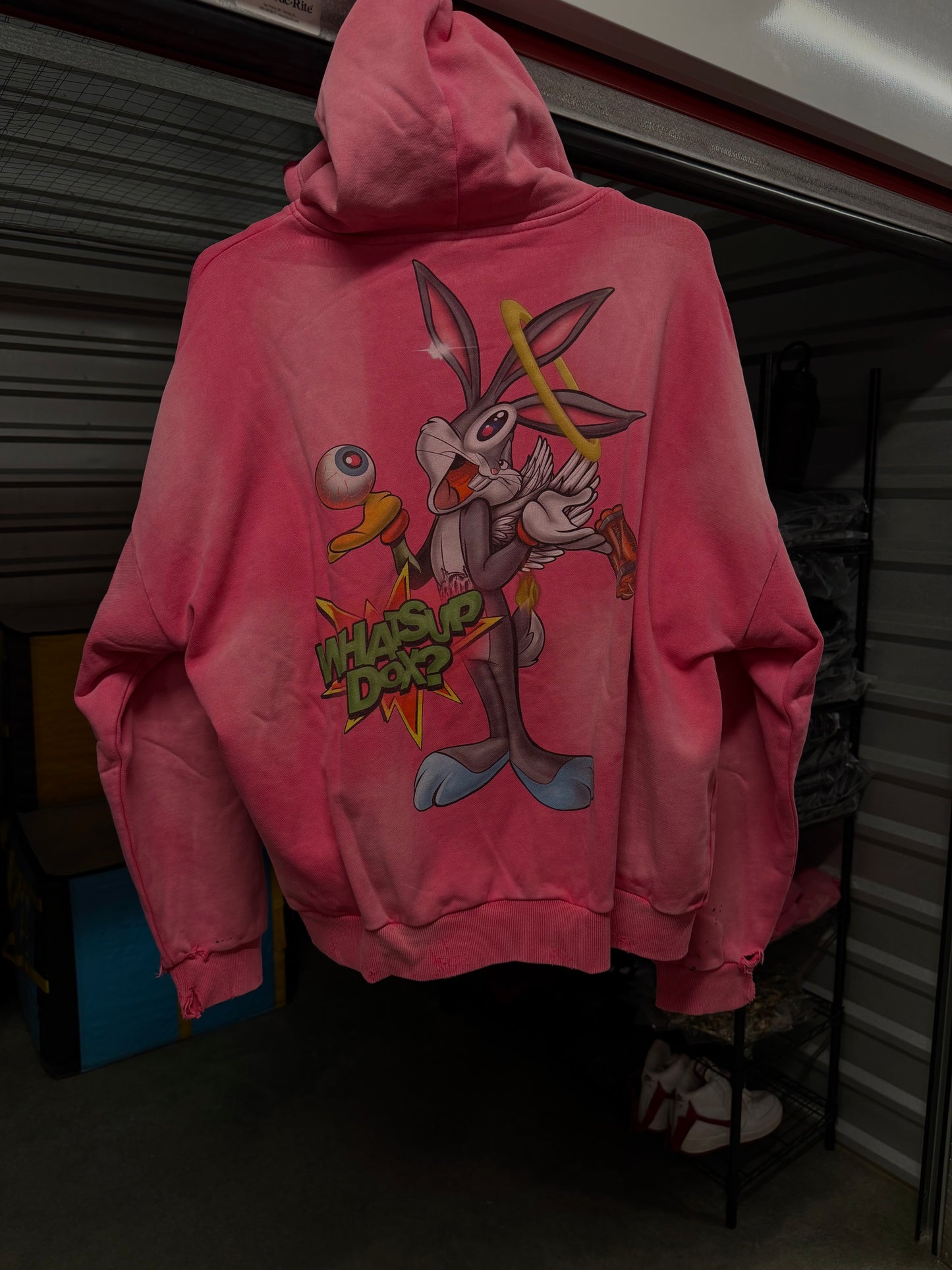 "Whats up Dox" Pink Zip Up
