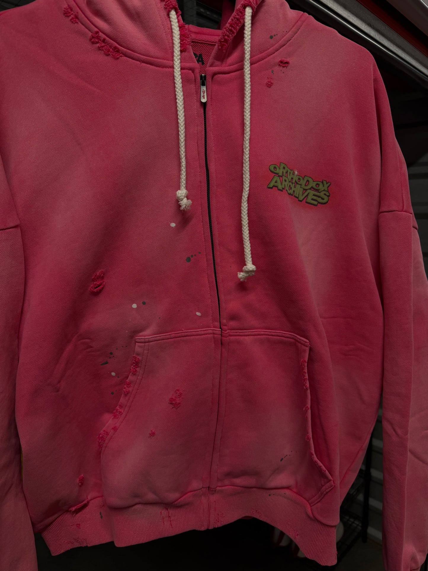 "Whats up Dox" Pink Zip Up