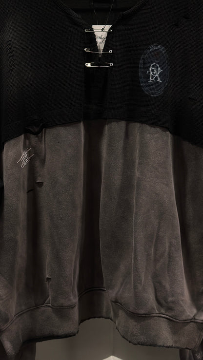 "Pin Thermal" Double  Layer Crewneck