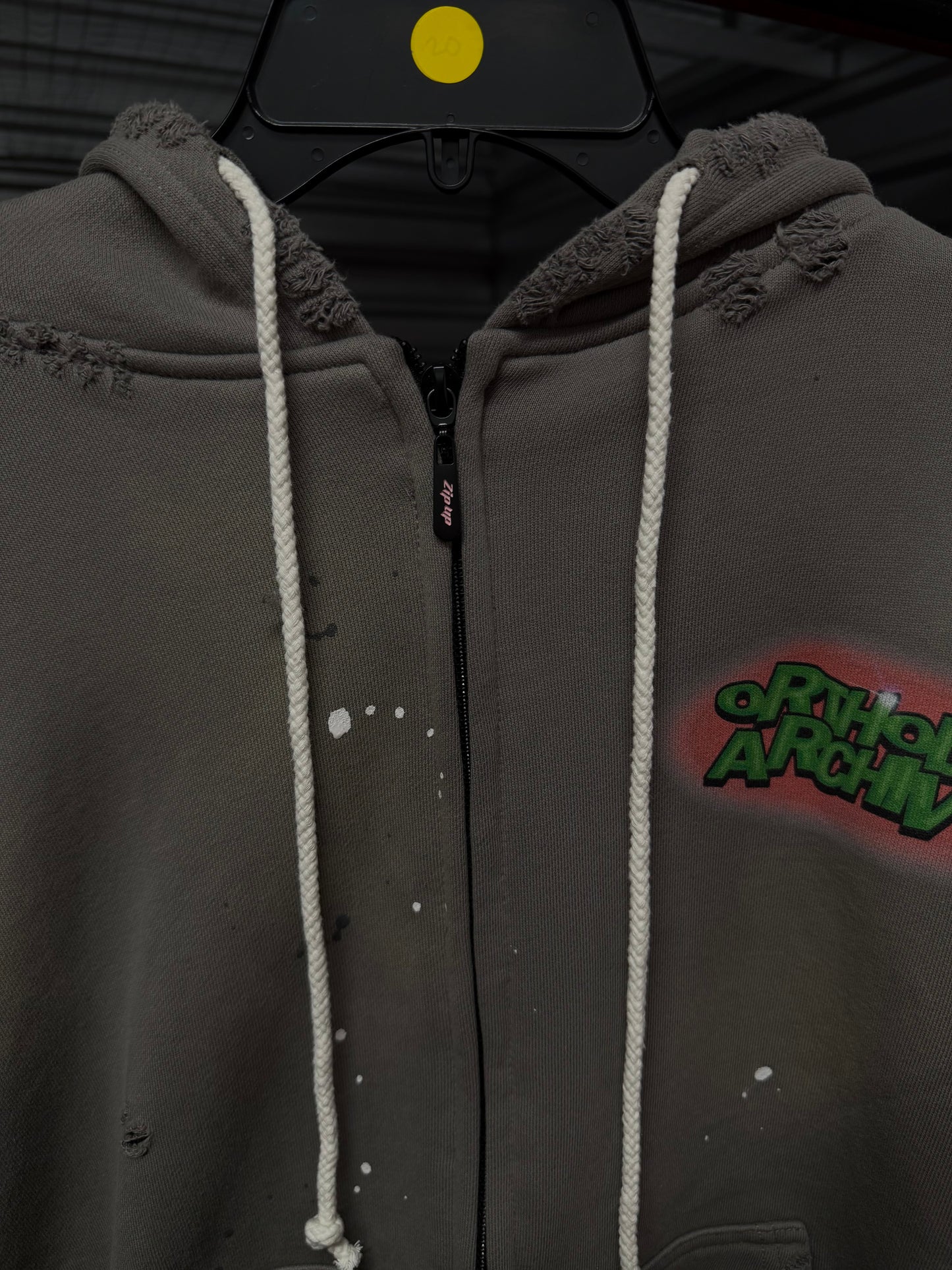 "Whats up Dox" Gray Zip Up