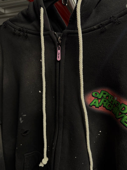 "Whats up Dox" Black Zip Up