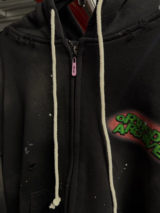 "Whats up Dox" Black Zip Up