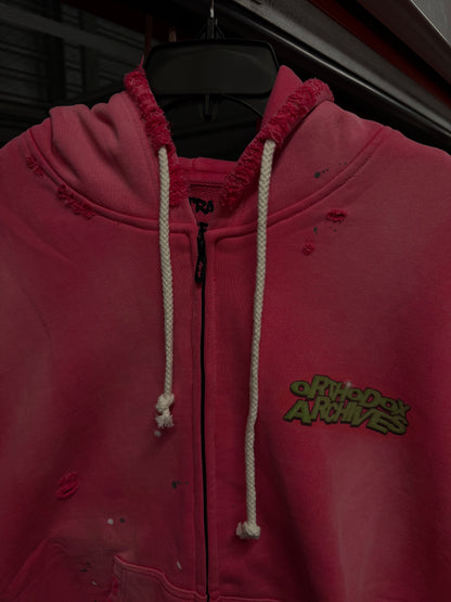 "Whats up Dox" Pink Zip Up