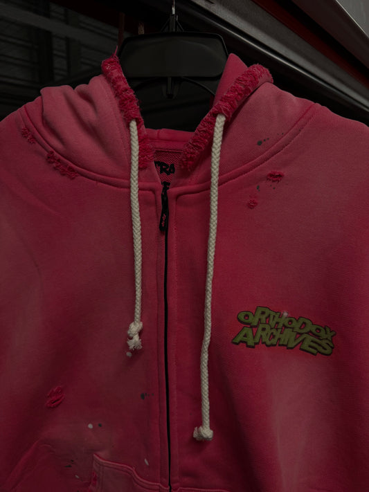 "Whats up Dox" Pink Zip Up