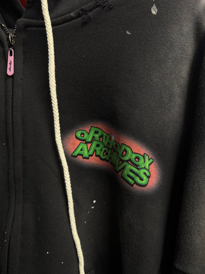 "Whats up Dox" Black Zip Up